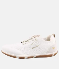 Mustang Sporty White Stretch Trainer