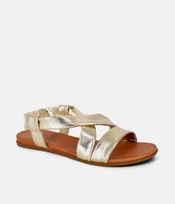 Mustang Stunning Gold Strappy Sandals