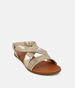 Mustang Stunning Gold Strappy Sandals