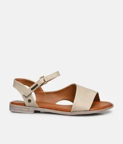 Mustang Stylish Beige Leather Sandals