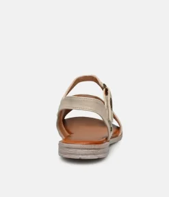 Mustang Stylish Beige Leather Sandals