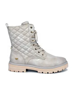 Mustang Stylish Beige Quilted Ankle Boots