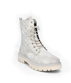 Mustang Stylish Beige Quilted Ankle Boots