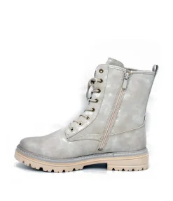 Mustang Stylish Beige Quilted Ankle Boots