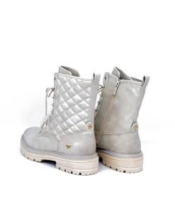 Mustang Stylish Beige Quilted Ankle Boots