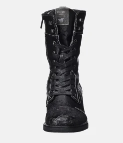 Mustang Stylish Black Midi Boots