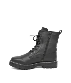 Mustang Stylish Black Quilted Ankle Boots