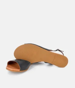 Mustang Stylish Black Slingback Sandals