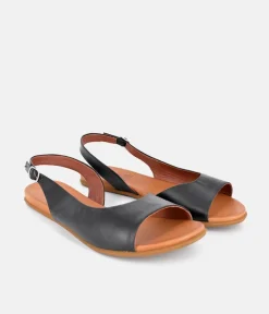 Mustang Stylish Black Slingback Sandals