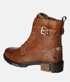 Mustang Stylish Cognac Combi Ankle Boots