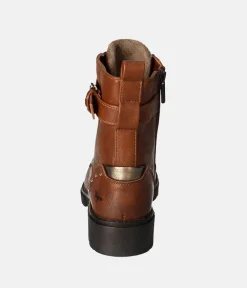 Mustang Stylish Cognac Combi Ankle Boots