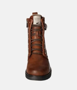 Mustang Stylish Cognac Combi Ankle Boots