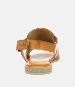 Mustang Stylish Cognac Leather Sandals