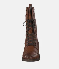 Mustang Stylish Cognac Midi Boots