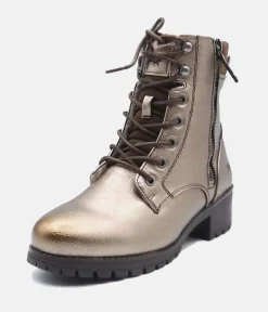 Mustang Stylish Metallic Ankle Boots