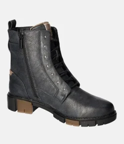 Mustang Stylish Navy Combi Ankle Boots