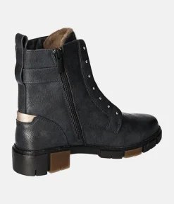 Mustang Stylish Navy Combi Ankle Boots