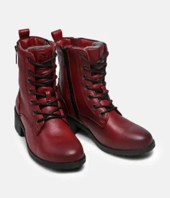 Mustang Stylish Red Ankle Boots