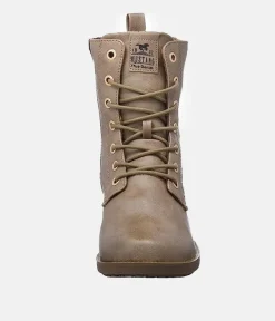 Mustang Stylish Taupe Ankle Boots