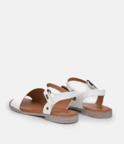 Mustang Stylish White Leather Sandals