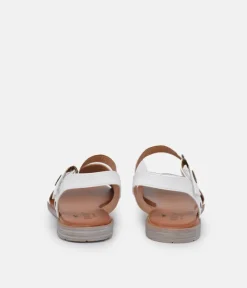 Mustang Stylish White Leather Sandals