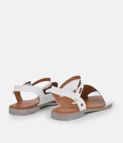 Mustang Stylish White Leather Sandals