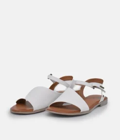 Mustang Stylish White Leather Sandals