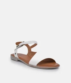 Mustang Stylish White Leather Sandals