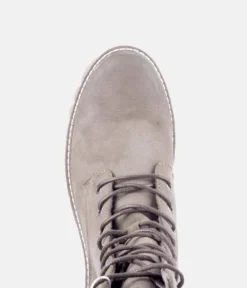 Mustang Taupe Platform Ankle Boots