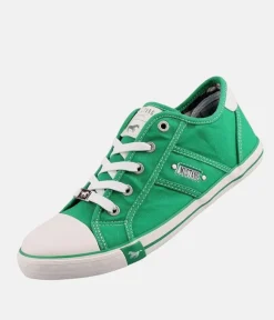 Mustang Vintage Kelly Green Lace Up Trainer