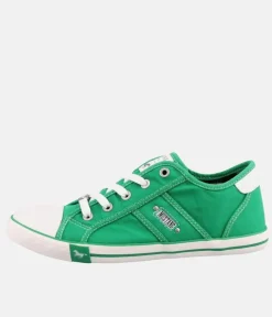 Mustang Vintage Kelly Green Lace Up Trainer