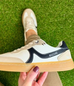 Mustang White Multi Low Top Gum Sole Trainer