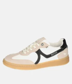 Mustang White Multi Low Top Gum Sole Trainer