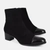 PieSanto Chic Black Suede Ankle Boots