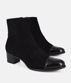 PieSanto Chic Black Suede Ankle Boots