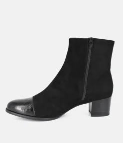 PieSanto Chic Black Suede Ankle Boots