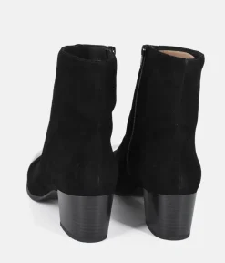 PieSanto Chic Black Suede Ankle Boots