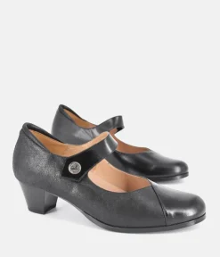 PieSanto Classic Black Mary Jane Style Shoes