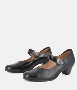 PieSanto Classic Black Mary Jane Style Shoes
