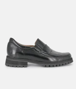 PieSanto Deluxe Black Leather Loafers