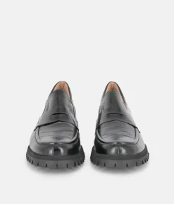 PieSanto Deluxe Black Leather Loafers