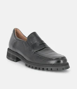 PieSanto Deluxe Black Leather Loafers