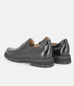 PieSanto Deluxe Black Leather Loafers