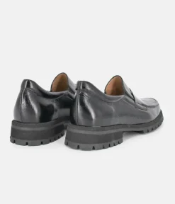 PieSanto Deluxe Black Leather Loafers