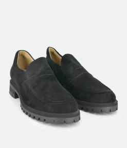 PieSanto Deluxe Black Suede Loafers