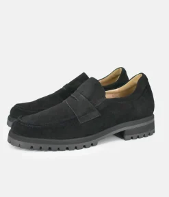 PieSanto Deluxe Black Suede Loafers