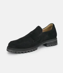 PieSanto Deluxe Black Suede Loafers