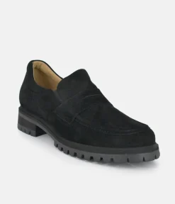 PieSanto Deluxe Black Suede Loafers