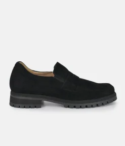 PieSanto Deluxe Black Suede Loafers