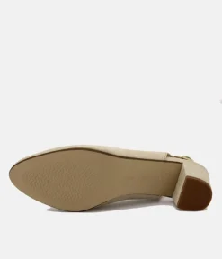 PieSanto Dressy Gold Shimmer Slingback Heels